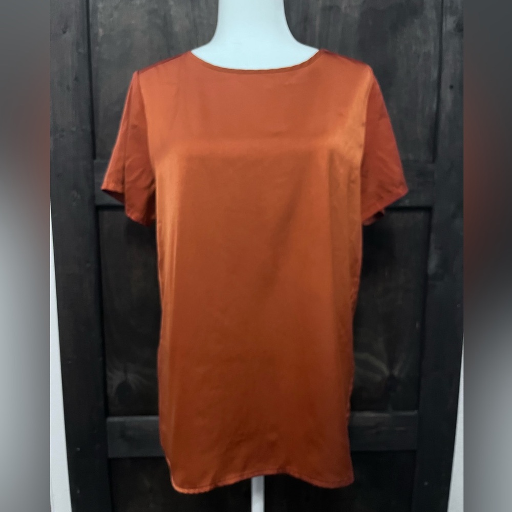 SHEIN Rust Short Sleeve Top